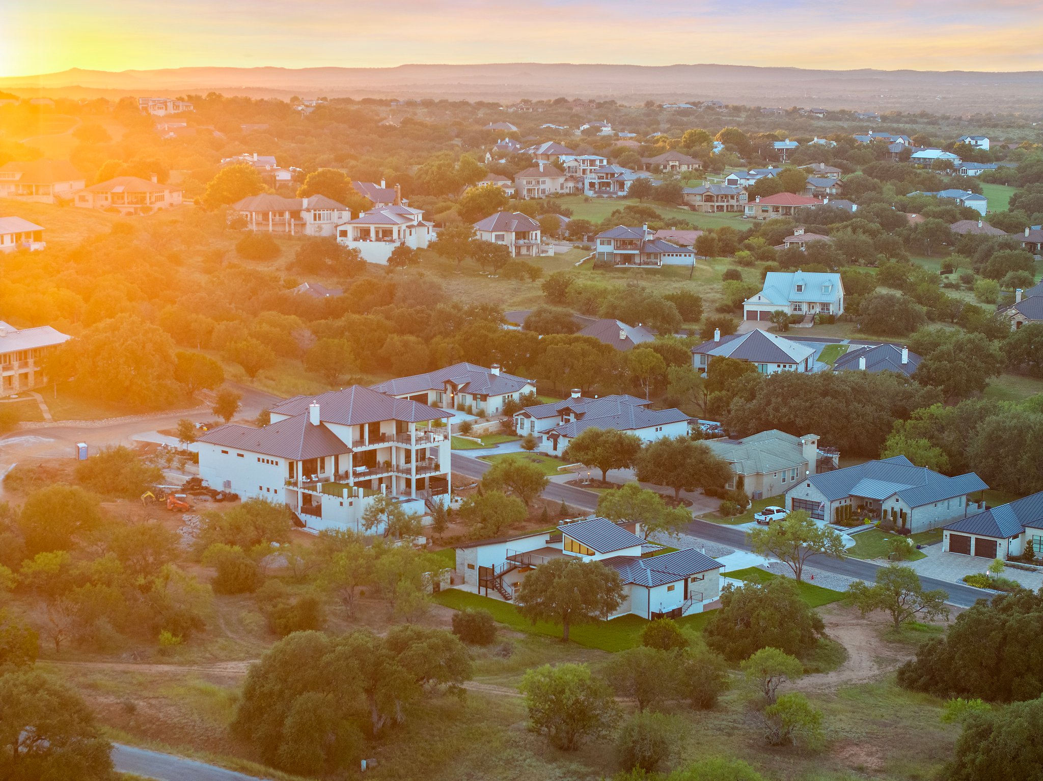 Golden Hour seen from above at sunset